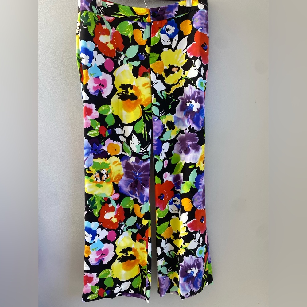 Lauren Ralph Lauren Floral Wide Leg Pants- Sz 10~ Professional- Old Money